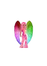 pink and green angel