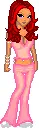 Redhead in Pink