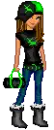 green doll