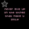 never give up