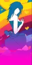  Fashion Girl in the Clouds