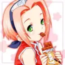 Sakura eating Chocolate
