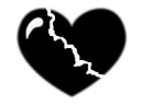 Black broken heart