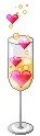hearts in a glass