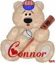 Baseball Bear with the name Connor