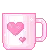 pink cup
