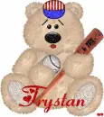 Baseball Bear with the name Trystan
