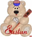 Baseball Bear with the name Eastan