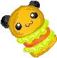 hamburger with ears