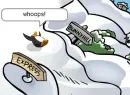 Penguin Saying "Whoops!"