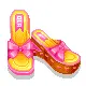 cute pink shoes with a ribbon