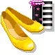 yellow shoes with black socks