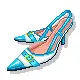 blue and white shoes