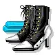 black and white boots