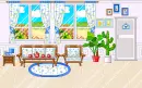 cute living room with flowers