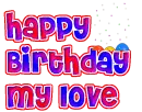 happy birthday my love blue and red