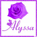 Rose with the name Alyssa