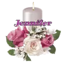 Jennifer Rose and Candle