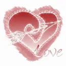 glitter heart - love
