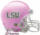 Pink LSU Helmet with Name