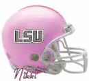 Pink LSU Helmet with Name