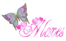 Glitter Butterfly with Name