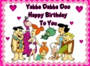 Flintstones Pink Happy Birthday Friend 