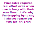 FRIENDSHIP TEXT