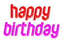 happy birthday multicoloured