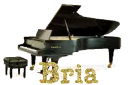 bria piano with gold glitter letters