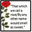 Romeo and Juliet: Rose