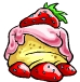 pudding with strawberries