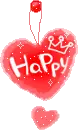 happy - red heart