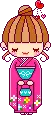 kawaii pink kimono