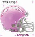 San Diego Chargers Helmet With Glitter