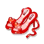 Red shoes with heart