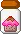 bottle with a cup cake