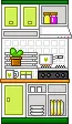 green mini kitchen