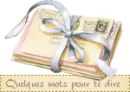 letters with a blue ribbon