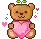 love heart bear
