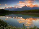 sunset in the mountains