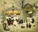 old fashioned christmas scene