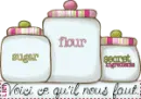 sugar, flour and secret ingredients
