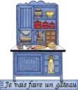 blue mini kitchen