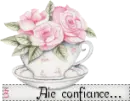 roses in a cup