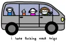 I hate road trips lol
