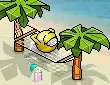 smiley and a hammock