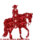 Red Wesrern Pleasure Horse Glitter