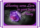 Showing Some Love to your page, Nancy