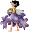 Betty Boop dressed in violets